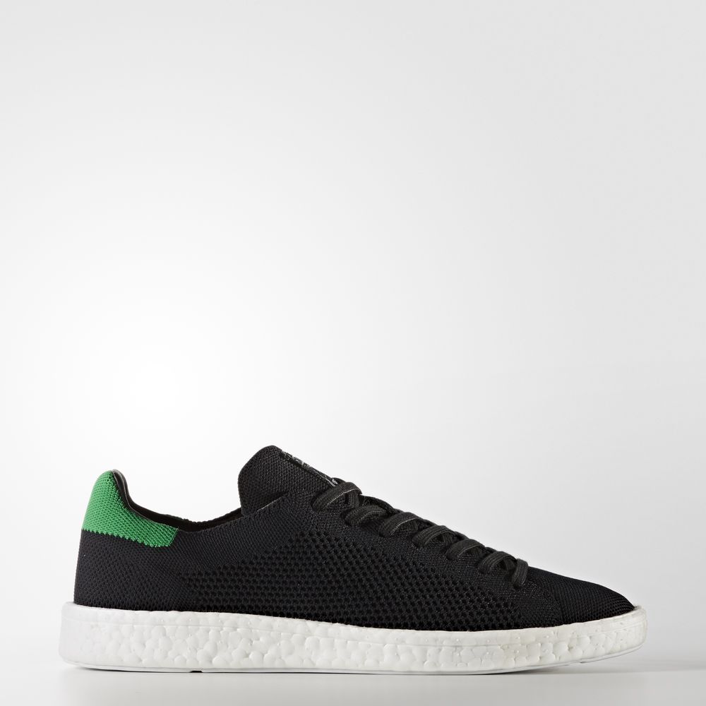 Adidas Stan Smith Boost Primeknit - Originals γυναικεια - Μαυρα/Ασπρα,Μέγεθος: EU 36 – 54 2/3 (887LM